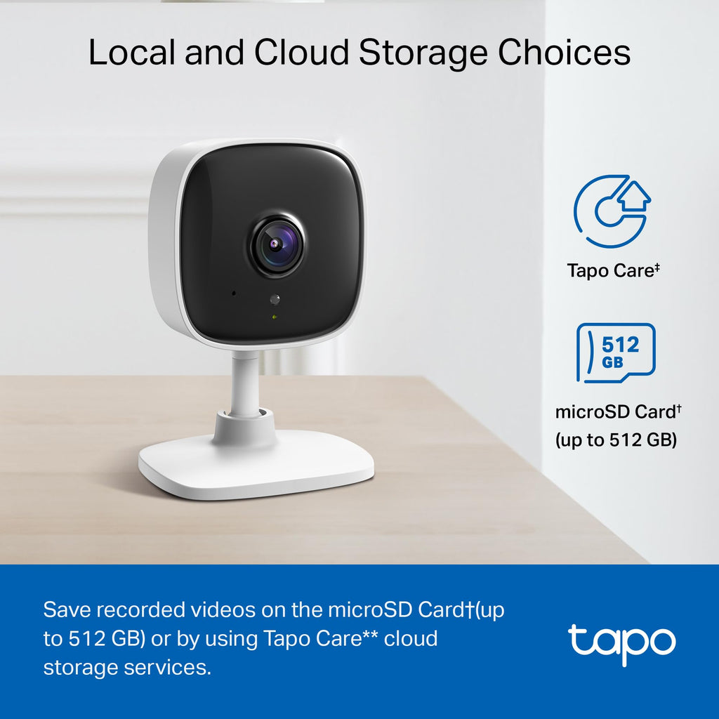 TP-Link Tapo 1080P Indoor Security Camera for Baby Monitor, Dog Camera w/Motion Detection, 2-Way Audio Siren, Night Vision, Cloud & SD Card Storage, Works w/Alexa & Google Home (Tapo C100)