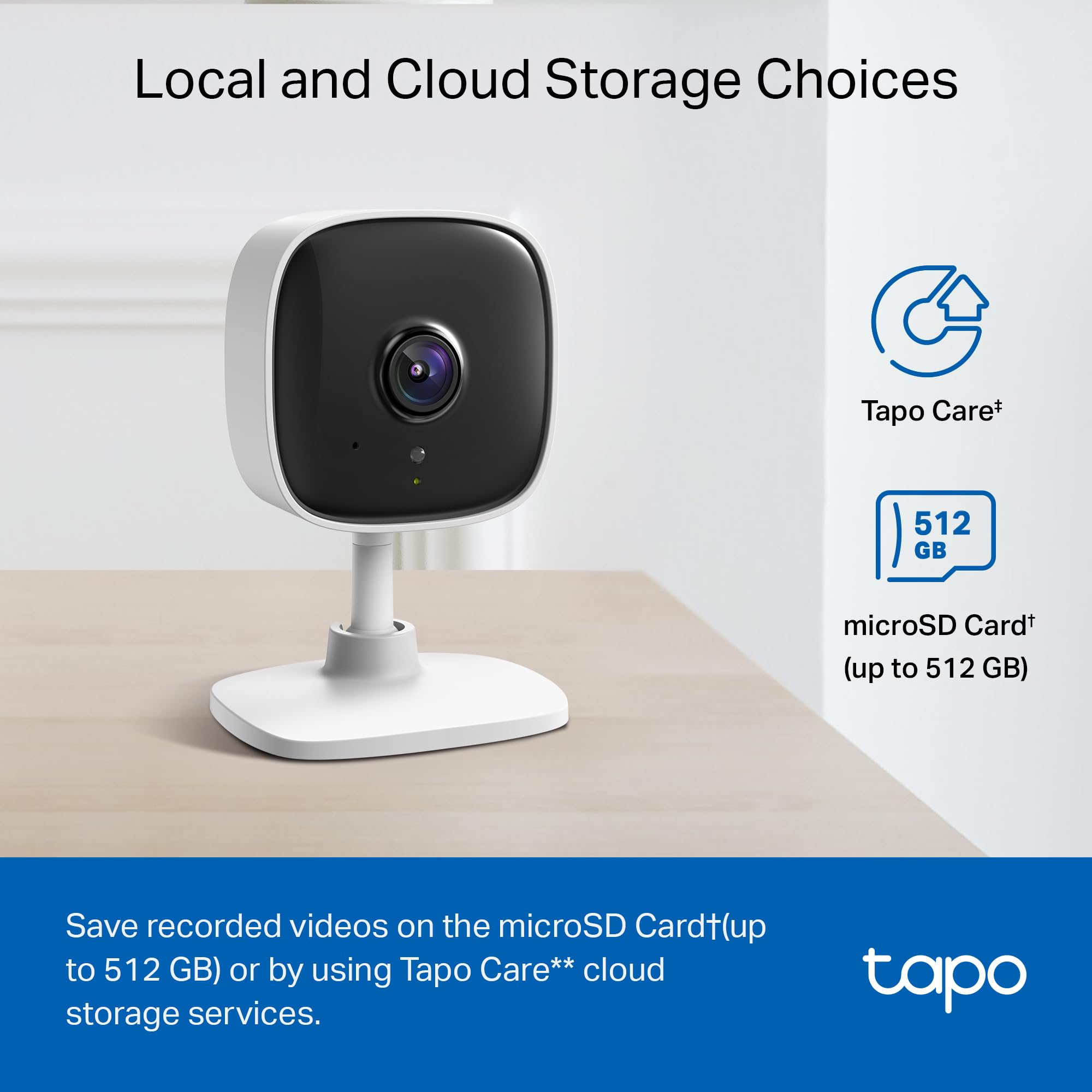 TP-Link Tapo 1080P Indoor Security Camera for Baby Monitor, Dog Camera w/Motion Detection, 2-Way Audio Siren, Night Vision, Cloud & SD Card Storage, Works w/Alexa & Google Home (Tapo C100)