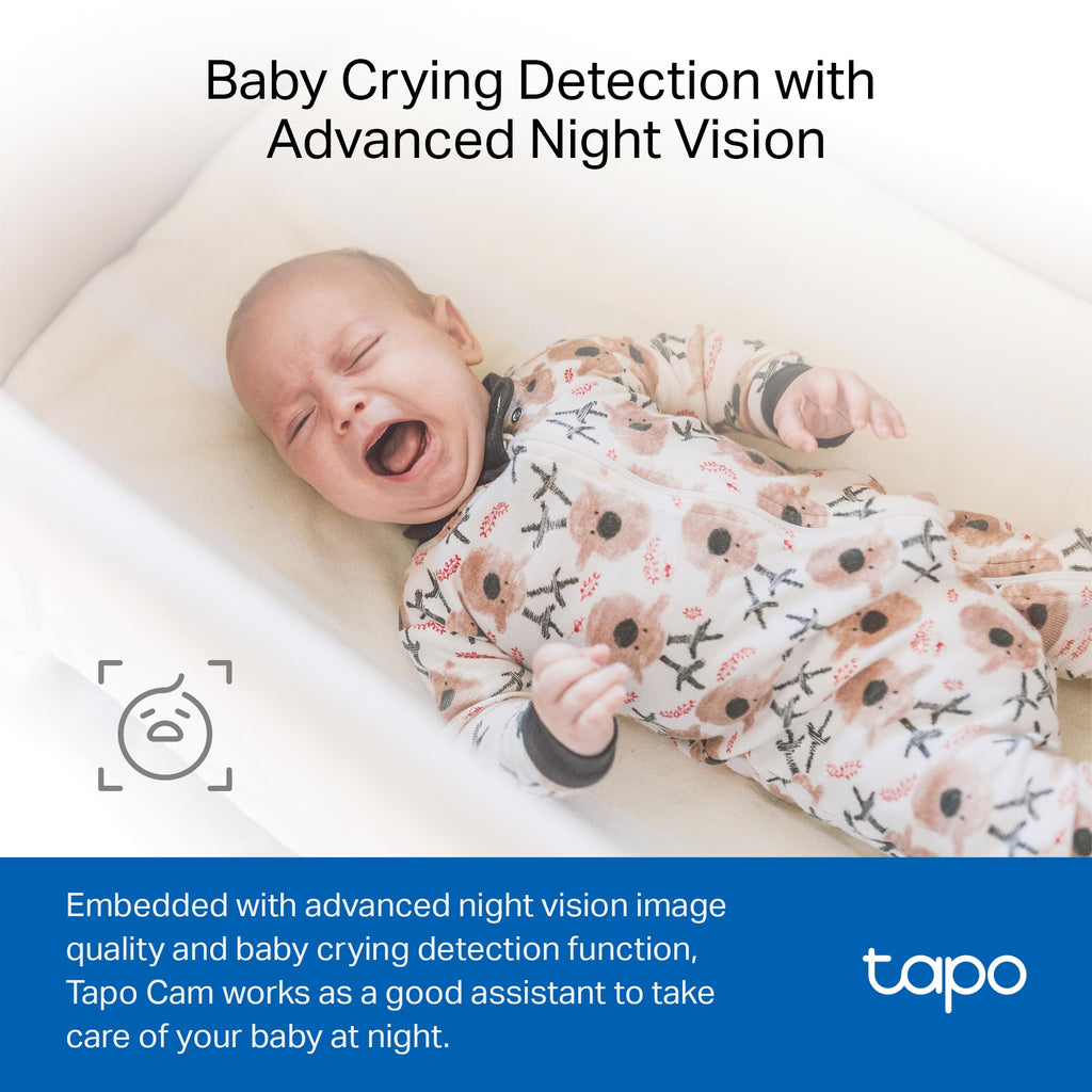 TP-Link Tapo 1080P Indoor Security Camera for Baby Monitor, Dog Camera w/Motion Detection, 2-Way Audio Siren, Night Vision, Cloud & SD Card Storage, Works w/Alexa & Google Home (Tapo C100)